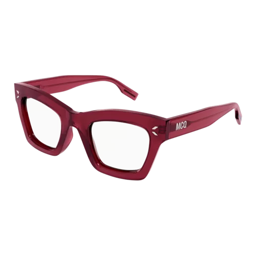 Mcq MQ0343O-003 Womens Cat Eye Optical Frames - Burgundy