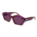 Mcq MQ0341S-004 Womens GEOMETRICAL/DIRECTIONAL Sunglasses - Burgundy