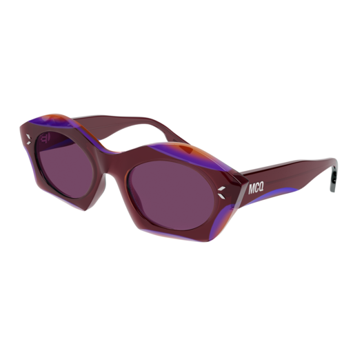 Mcq MQ0341S-004 Womens GEOMETRICAL/DIRECTIONAL Sunglasses - Burgundy