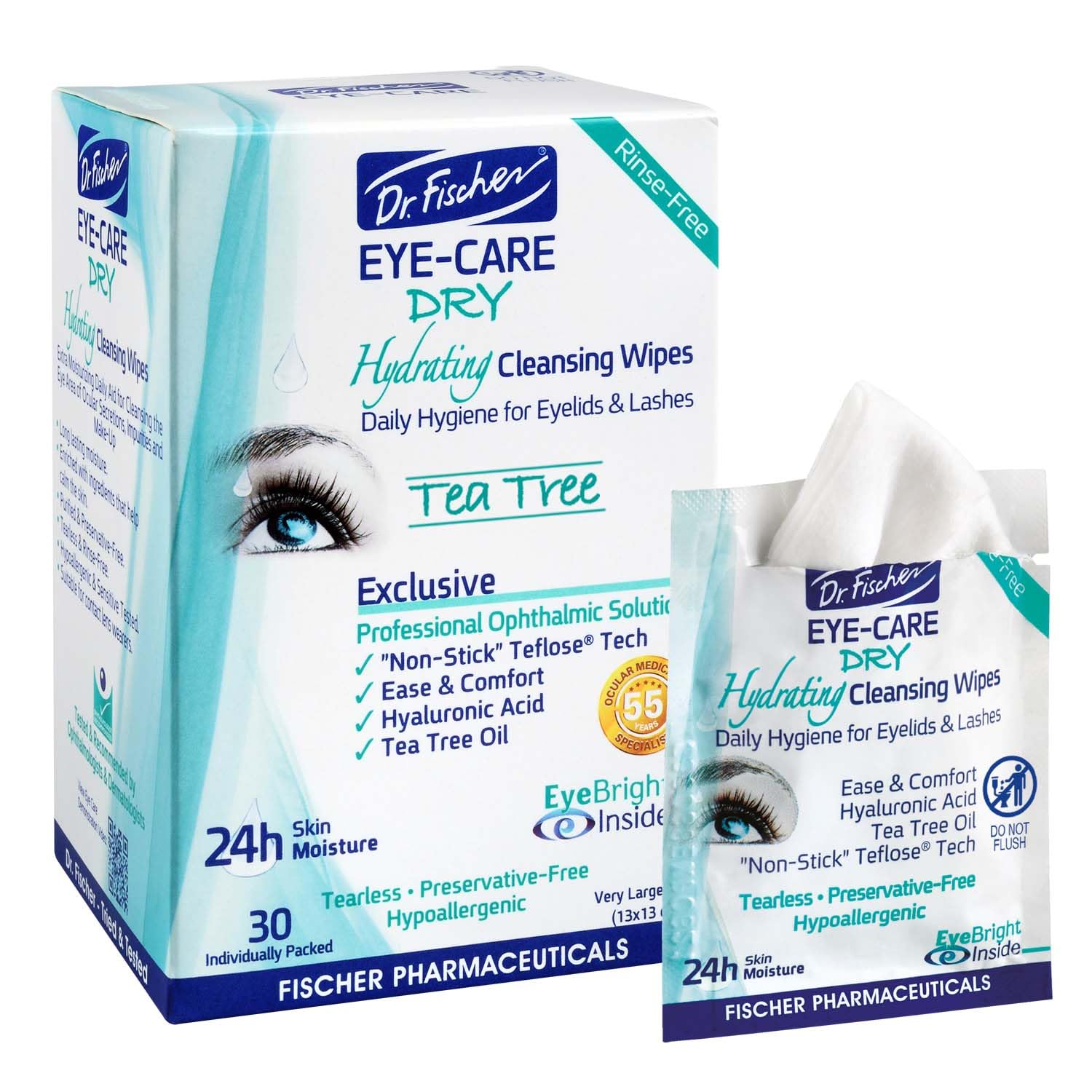 Dr Fischer Cleansing wipes 30 Individually Packed Wipes