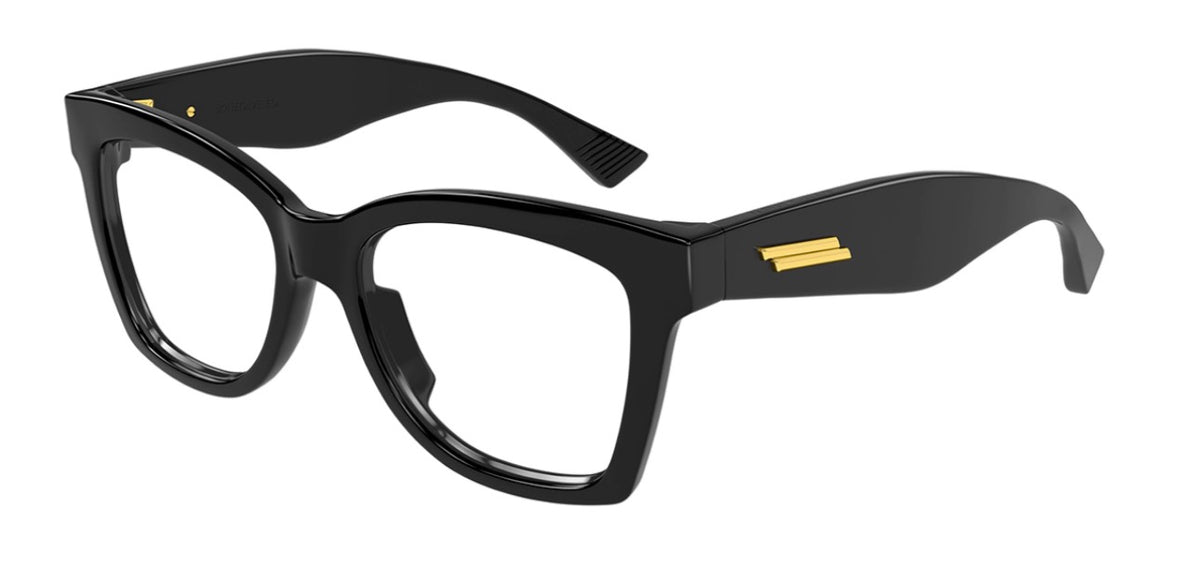 Bottega Veneta BV14580 -001 Womens OVAL / CAT EYE Frame - SHINY BLACK