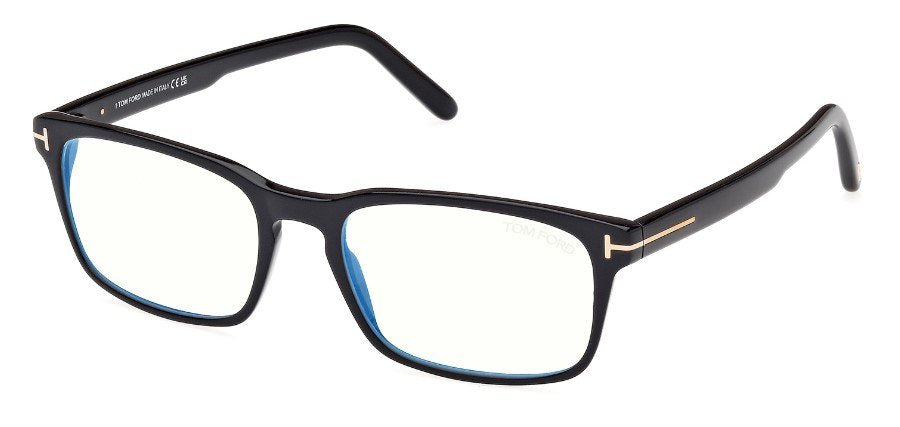 Tom Ford 5938B Men rectangle Optics - Shiny Black (size 54-18)