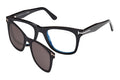 Tom Ford 5970B Men’s Square Clip on - Shiny Black