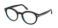 Tom Ford 6061B Eco Males Round Opticals - Shiny Black (size 50-23)