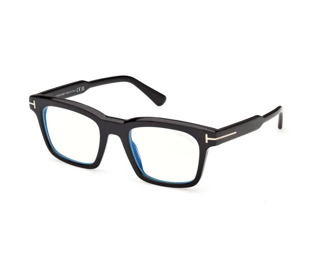 Tom Ford 6122 B Men’s Square Opticals -Shiny Black (size 51-21 )