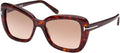 Tom Ford 1008 ECO Woman’s Cat-Eye Sunglasses - Dark Havana (size 55-17)