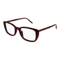 Saint Laurent 24186 Womens Rectangular or Squared Optical Frames - Havana