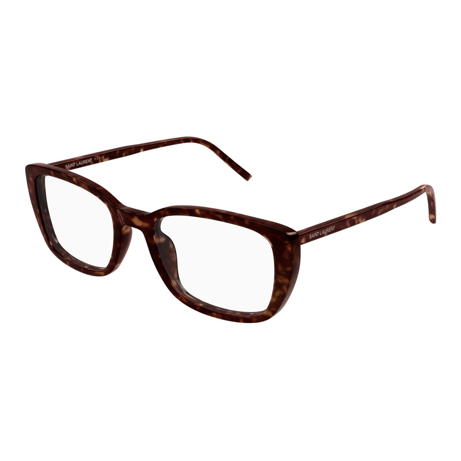 Saint Laurent 24186 Womens Rectangular or Squared Optical Frames - Havana