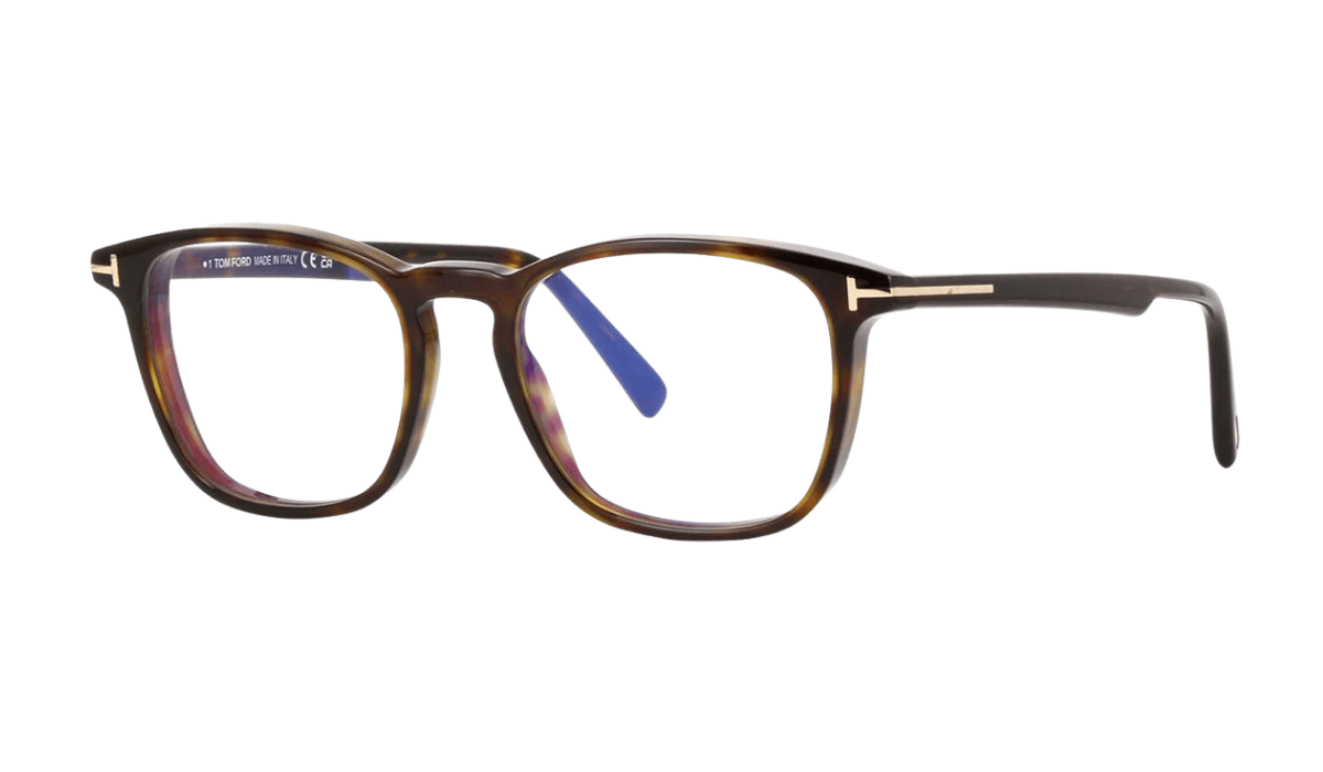Tom Ford 10179 Womens Rectangular Optical Frames - Havana
