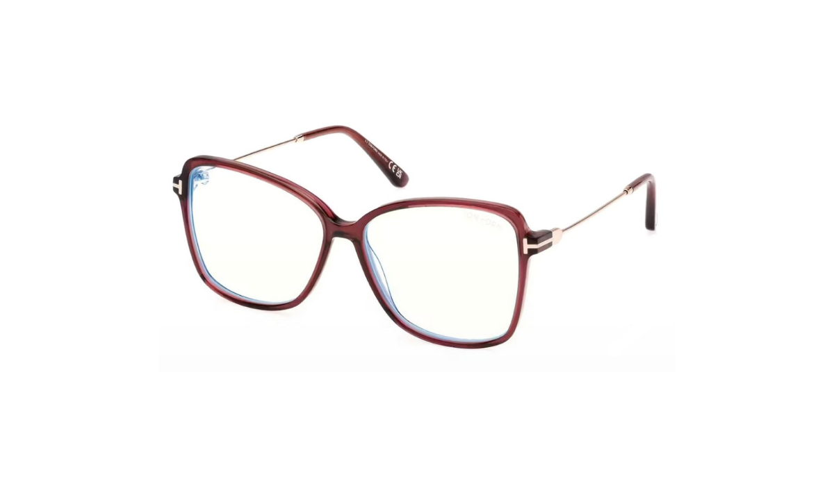 Tom Ford 23029 Womens Square Optical Frames - Burgundy
