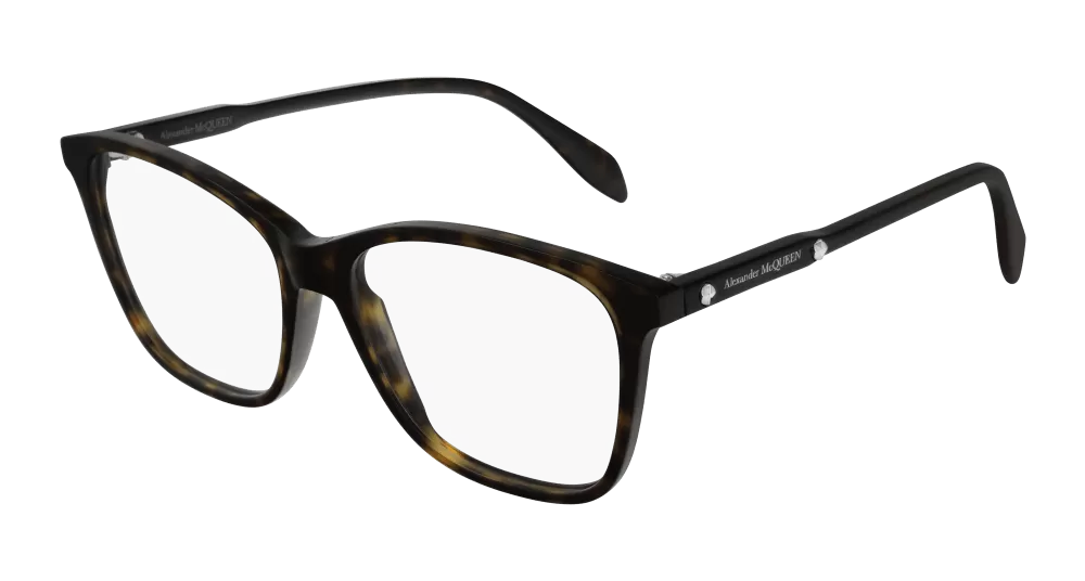 Alexander Mcqueen AM0191O-002 Womens RECTANGULAR / SQUARED Optical Frames - Havana