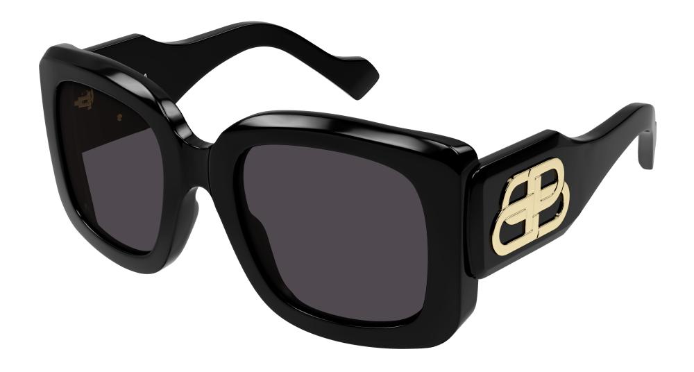 Multi-brand BB0069S-001 Womens RECTANGULAR / SQUARED Sunglasses - Black