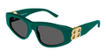 Multi-brand BB0095S-005 Womens CAT EYE Sunglasses - Green
