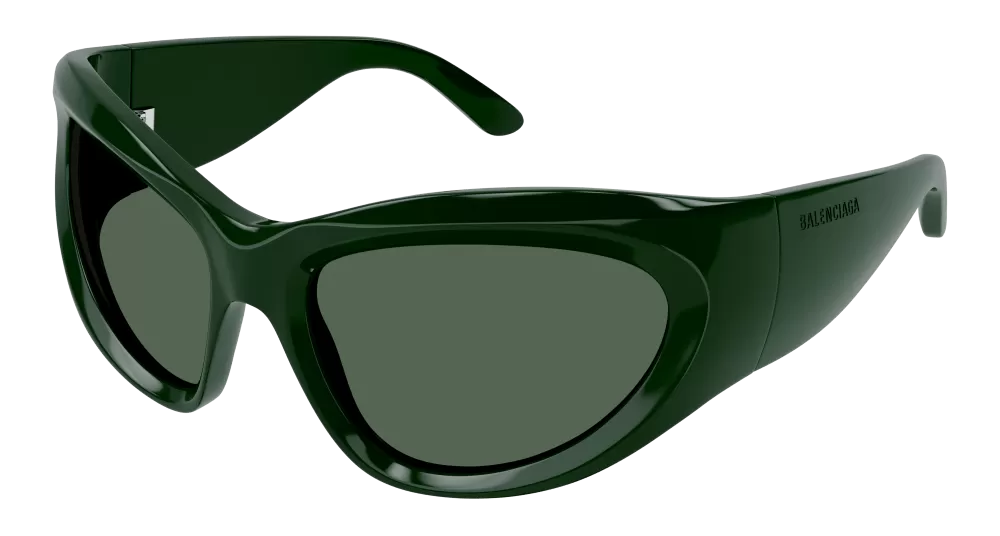 Balenciaga BB0228S-002 Womens GEOMETRICAL/DIRECTIONAL SUNGLASSES - Green