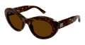 Multi-brand BB0294S-002 Womens ROUND/OVAL/PANTHOS Sunglasses - Havana