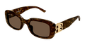 Balenciaga BB0310SK-002 Womens RECTANGULAR / SQUARED Sunglasses - Havana