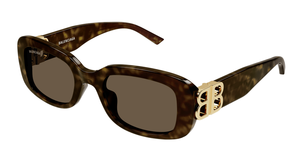 Balenciaga BB0310SK-002 Womens RECTANGULAR / SQUARED Sunglasses - Havana