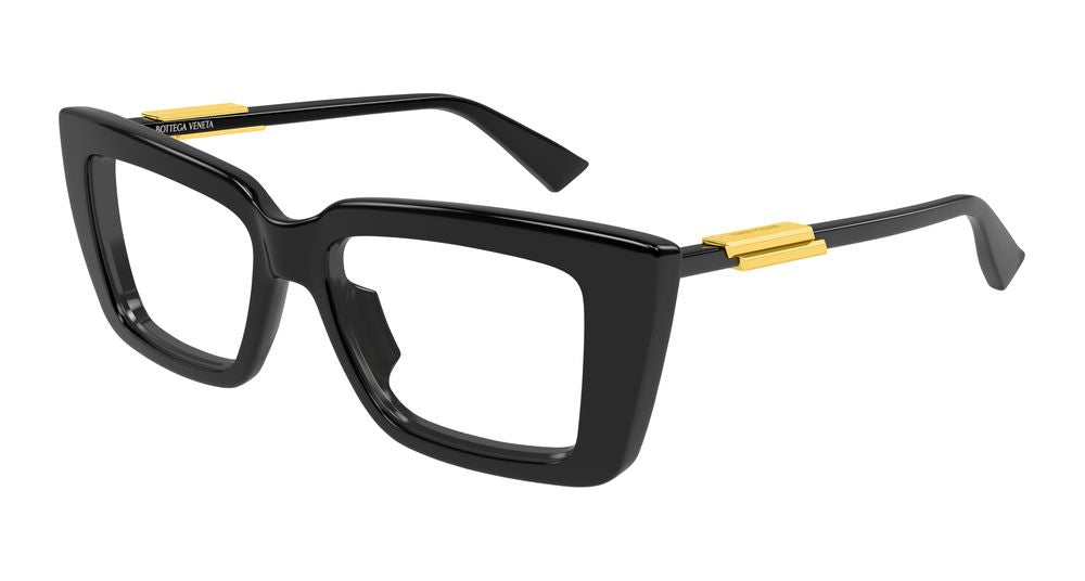 Bottega Veneta BV1448O-001 Womens RECTANGULAR / SQUARED Optical Frame - Black