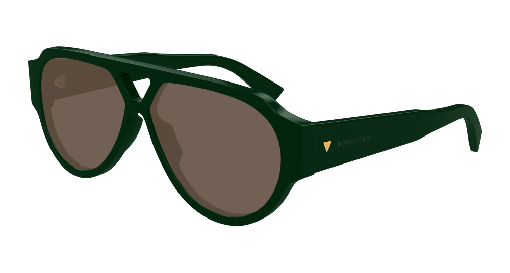 Bottega Veneta BV1318S-003 Mens PILOT/NAVIGATOR Sunglasses - Green