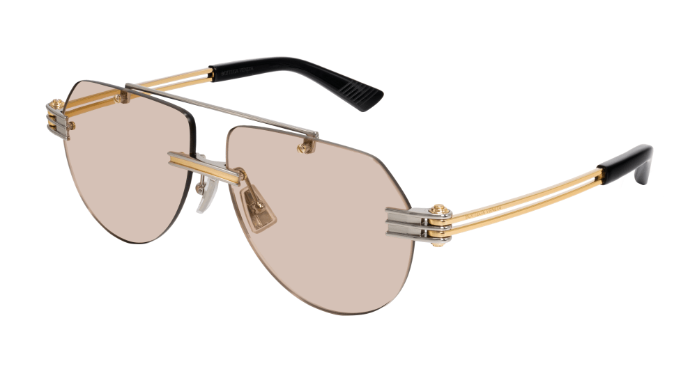 Bottega Veneta BV1342S-002 PILOT/NAVIGATOR Sunglasses - Silver
