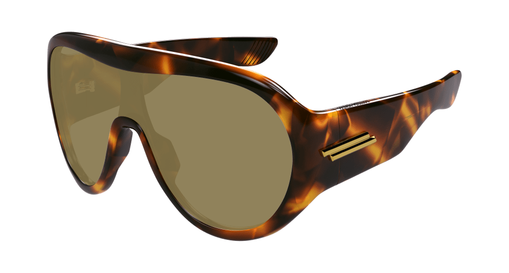 Bottega Veneta BV1345S-002 Unisex MASK Sunglasses - Havana