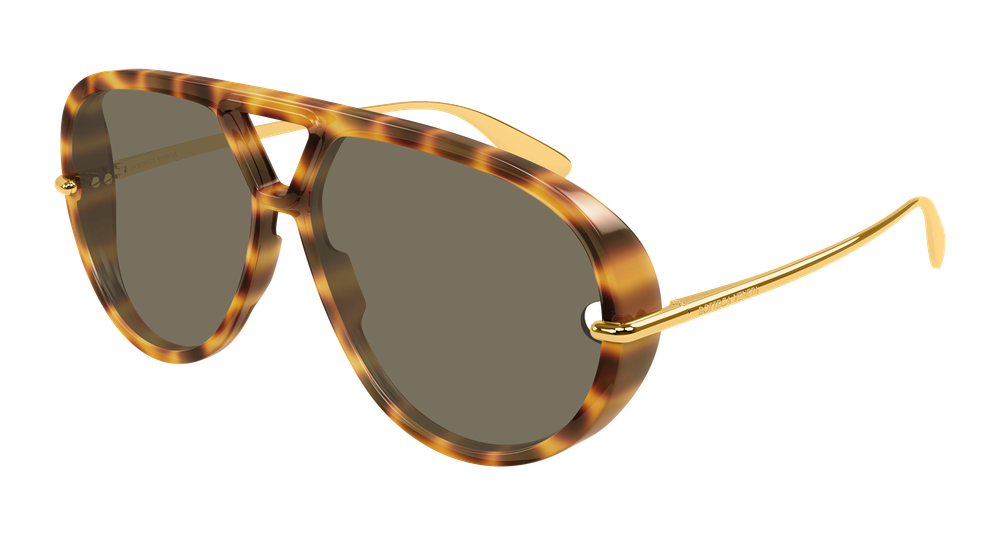 Bottega Veneta BV1274S-005 PILOT/NAVIGATOR Sunglasses - Havana