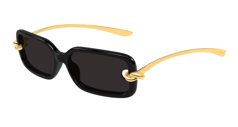 Bottega Veneta BV1439S-001 Womens RECTANGULAR / SQUARED Sunglasses - Black