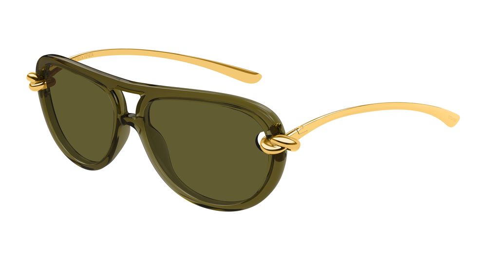 Bottega Veneta BV1418S-003 Womens PILOT/NAVIGATOR Sunglasses - Green