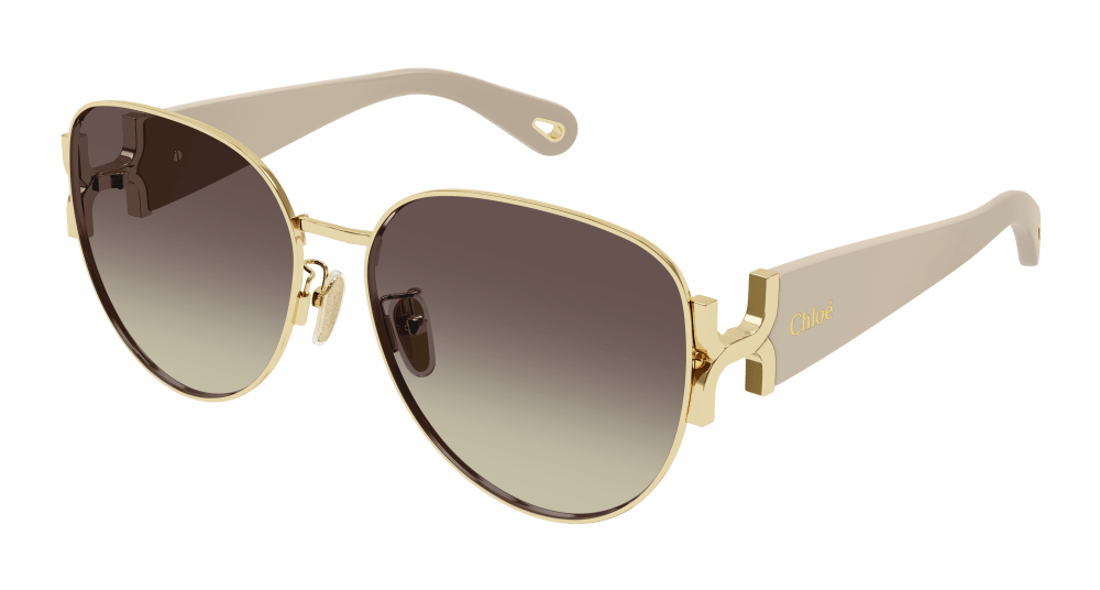 Chloe CH0261SK-003 Womens ROUND/OVAL/PANTHOS Sunglasses - Gold
