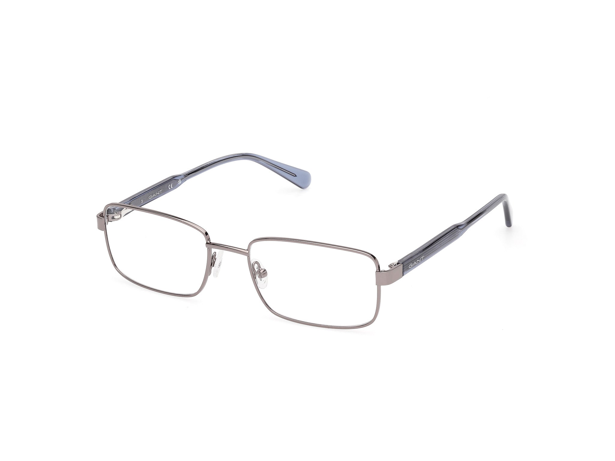 Gant GA50038-55012 Mens Geometric Optical Frame - Shiny Palladium