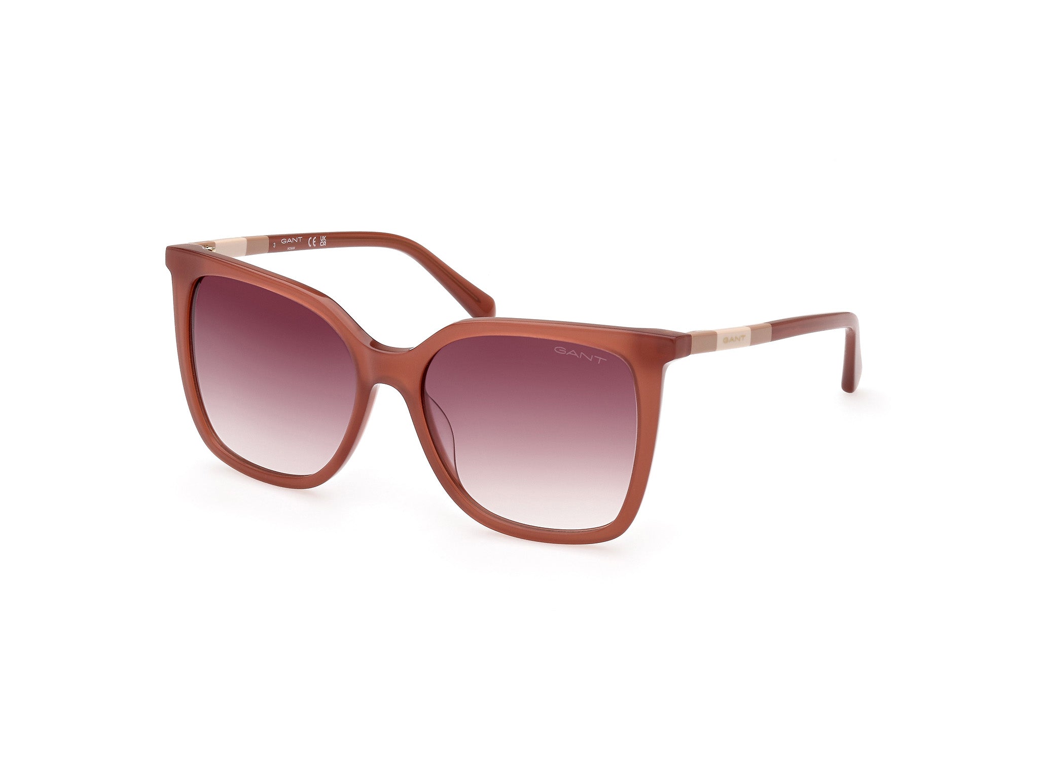 Gant GA8093-5548F Womens Sunglasses - Shiny Dark Brown / Gradient Brown