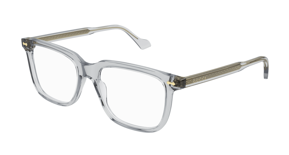 Gucci GG0737O-010 Mens RECTANGULAR / SQUARED Optical Frame - Grey