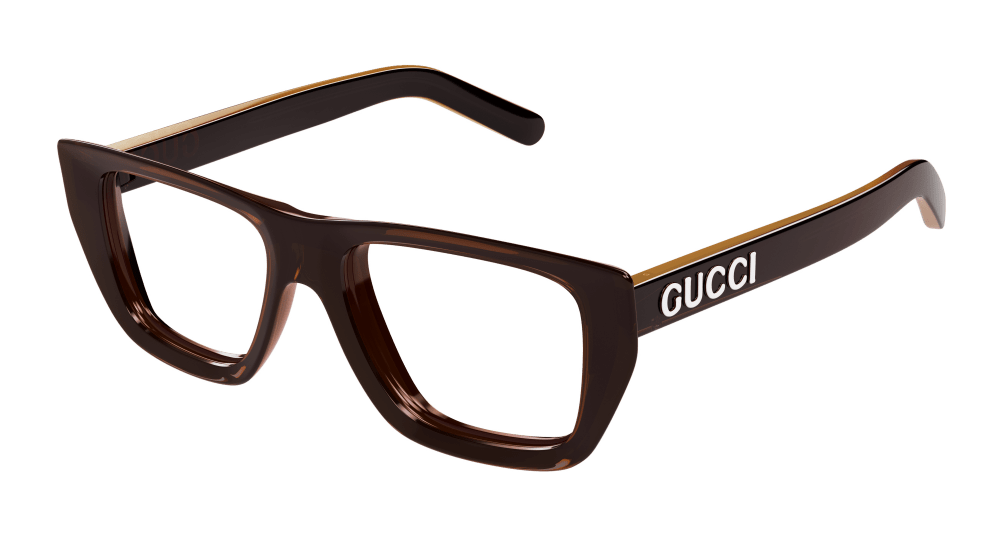 Multi-brand GG1724O-002 Mens RECTANGULAR / SQUARED Optical Frame - Brown