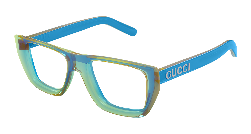 Gucci GG1724O-003 Mens RECTANGULAR / SQUARED Optical Frame - Blue
