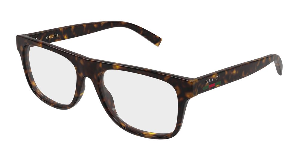 Gucci GG1117ON-002 Mens RECTANGULAR / SQUARED Optical Frame - Havana
