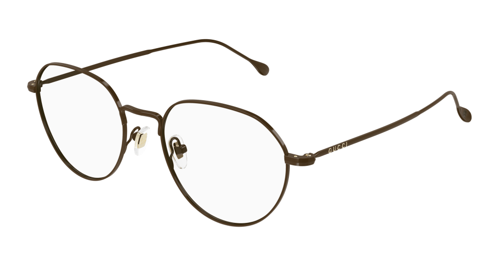 Multi-brand GG1358O-001 Mens ROUND/OVAL/PANTHOS Optical Frame - Brown