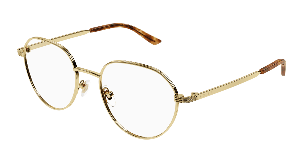 Multi-brand GG1458O-002 Mens ROUND/OVAL/PANTHOS Optical Frame - Gold