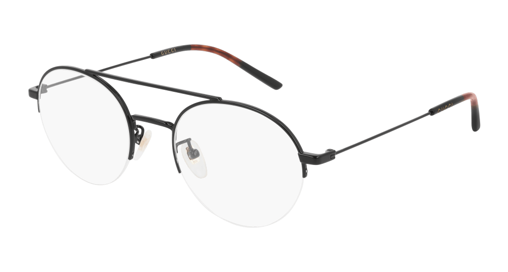 Multi-brand GG0682O-001 Mens ROUND/OVAL/PANTHOS Optical Frame - Black