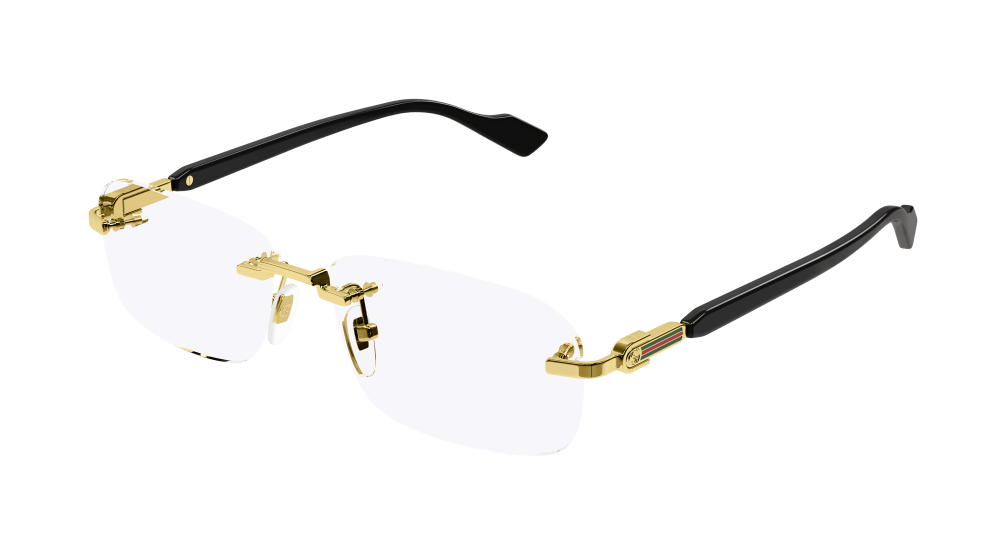 Gucci GG1221O-001 Mens RECTANGULAR / SQUARED Optical Frame - Gold
