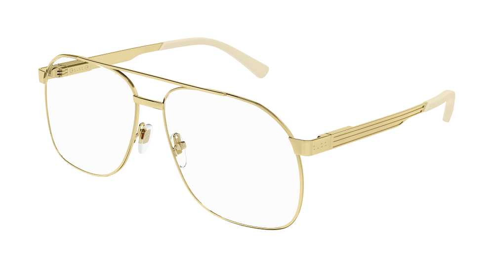 Multi-brand GG1224O-002 Mens PILOT/NAVIGATOR Optical Frame - Gold