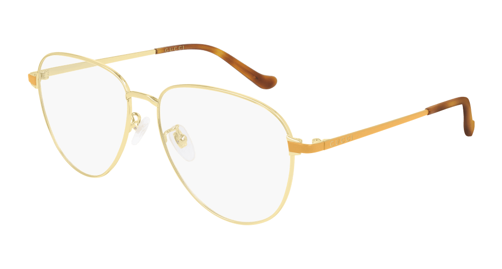 Multi-brand GG0577OA-003 Mens PILOT/NAVIGATOR Optical Frame - Gold