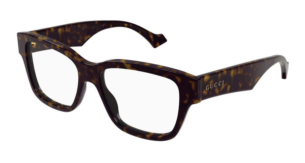 Gucci GG1428O-002 Mens RECTANGULAR / SQUARED Optical Frame - Havana