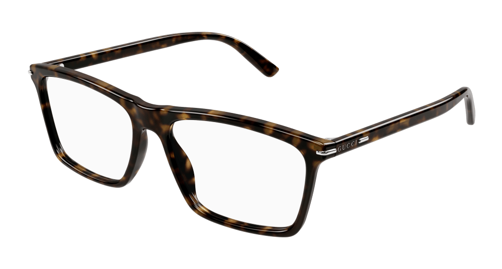 Gucci GG1445O-002 Mens RECTANGULAR / SQUARED Optical Frame - Havana