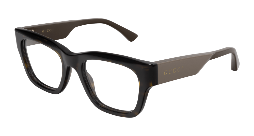 Multi-brand GG1669O-004 Mens RECTANGULAR / SQUARED Optical Frame - Havana