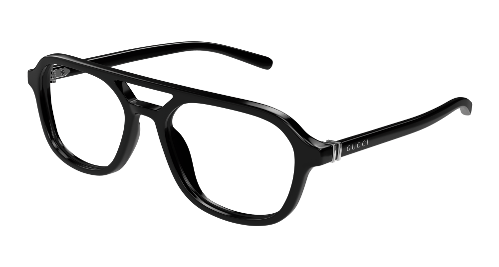 Gucci GG1673O-001 Mens PILOT/NAVIGATOR Optical Frame - Black