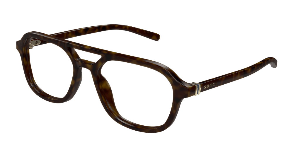 Gucci GG1673O-002 Mens PILOT/NAVIGATOR Optical Frame - Havana