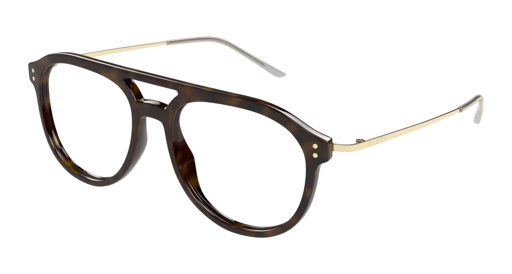 Gucci GG1708O-002 Mens PILOT/NAVIGATOR Optical Frame - Havana