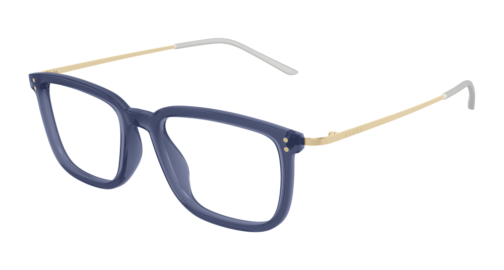 Gucci GG1709O-007 Mens RECTANGULAR / SQUARED Optical Frame - Blue