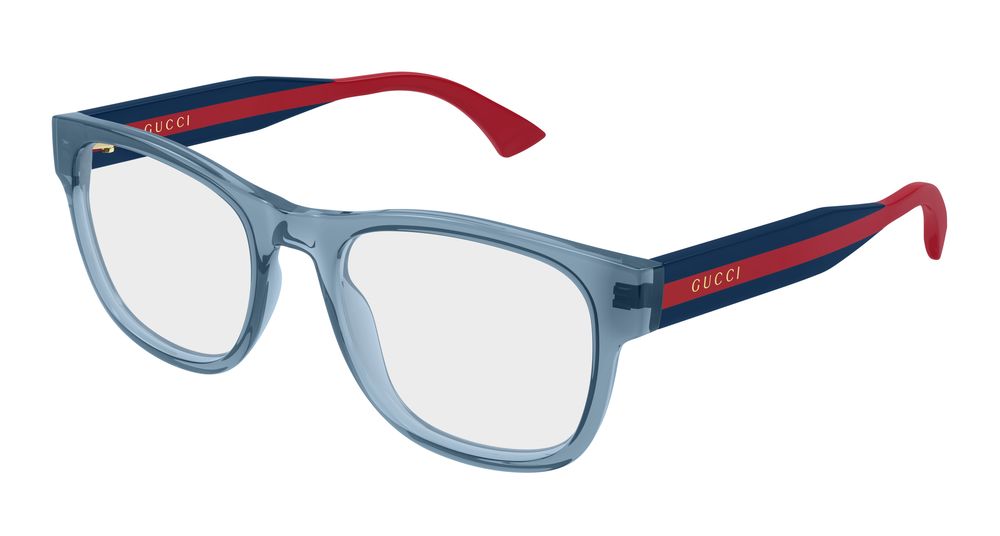 Gucci GG0004ONN-005 Mens RECTANGULAR / SQUARED Optical Frame - Blue