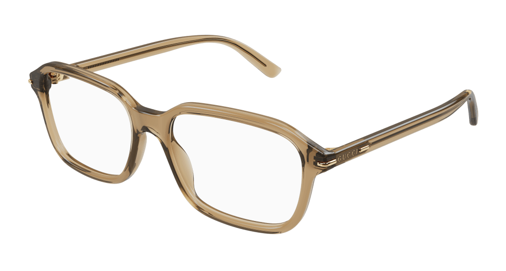 Gucci GG1446O-004 Mens RECTANGULAR / SQUARED Optical Frames - Brown